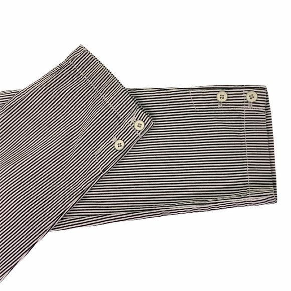 LOFT Original Crop Seersucker Striped Pants 2 - Picture 4 of 8